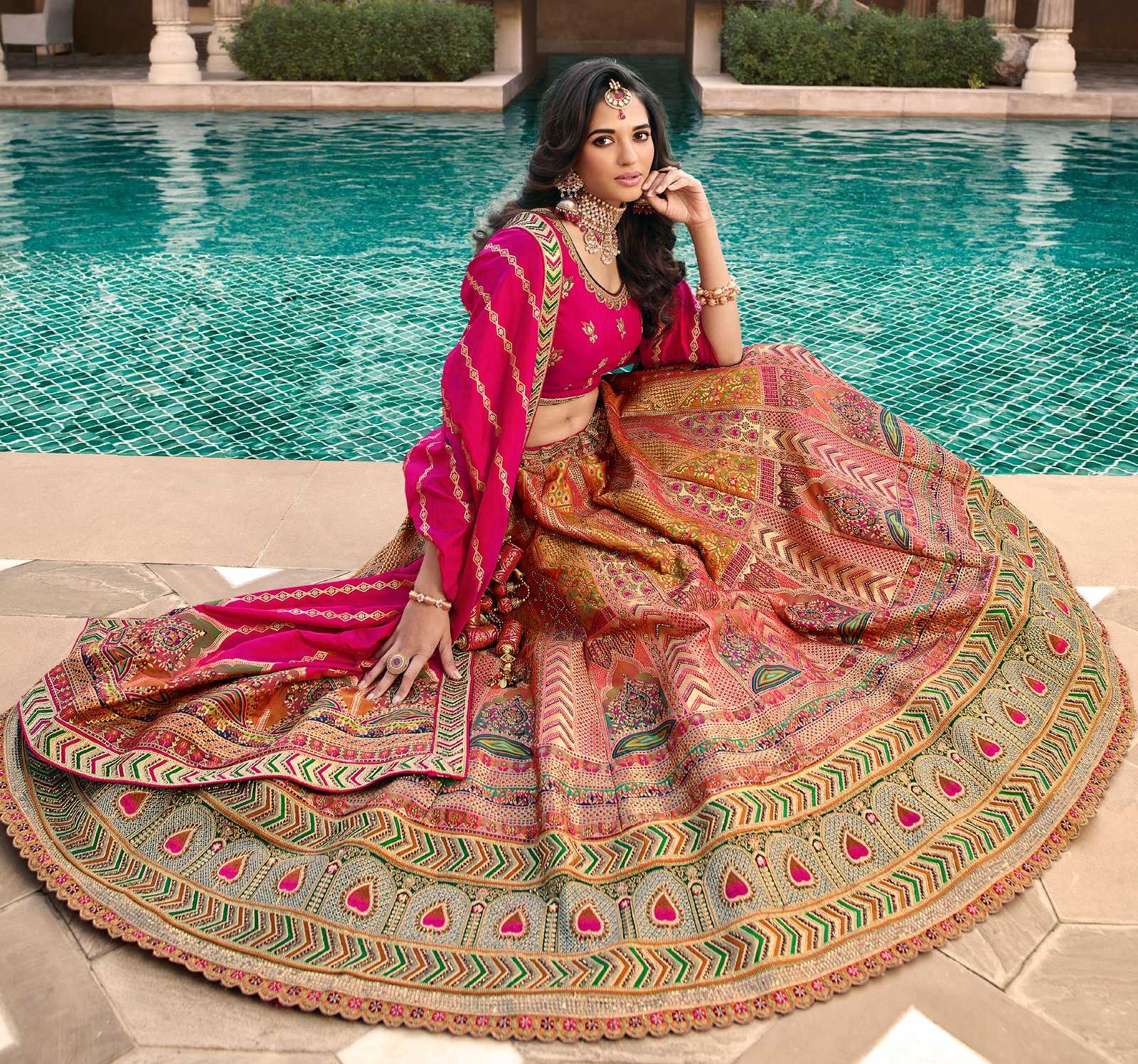 Silk ghagra clearance choli online