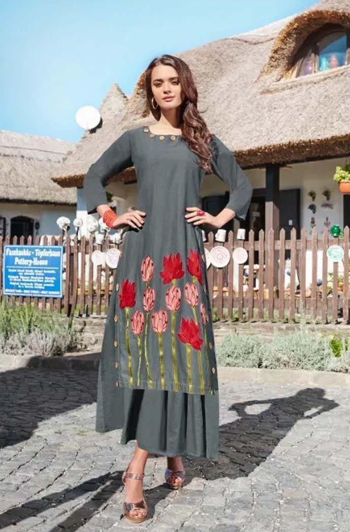 Indo western long on sale kurtis