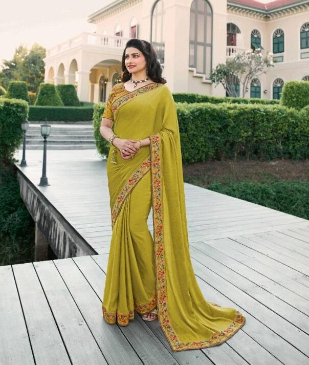 Faria Abdullah in a yellow saree at “Ravanasura” launch meet! |  Fashionworldhub