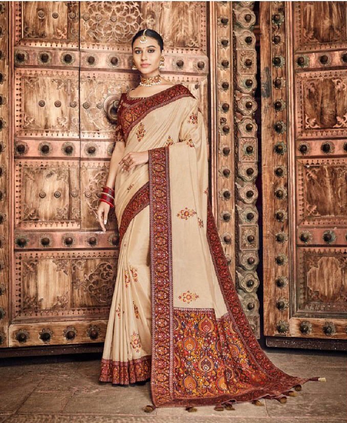 Maroon Silk Saree & Blouse 5278SR01