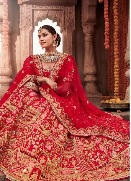 65 Red Bridal Lehenga Designs For Every Style & Personality | Bridal  lehenga red, Bridal lehenga, Lehenga designs