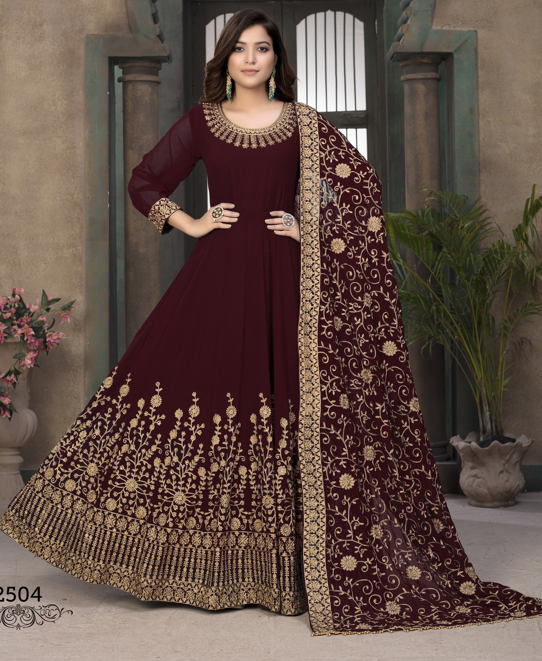 Free Size Red Designer Party Wear Dress at Rs 2700 in Surat | ID: 6975368191