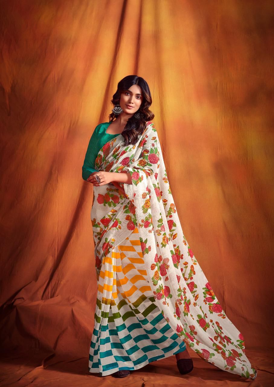 Buy Satrani Linen Yellow Color Linen Saree with Blouse piece | sarees for  Women| saree | sarees Online at Best Prices in India - JioMart.