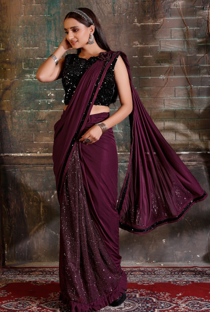 Lycra ready to hot sale wear saree