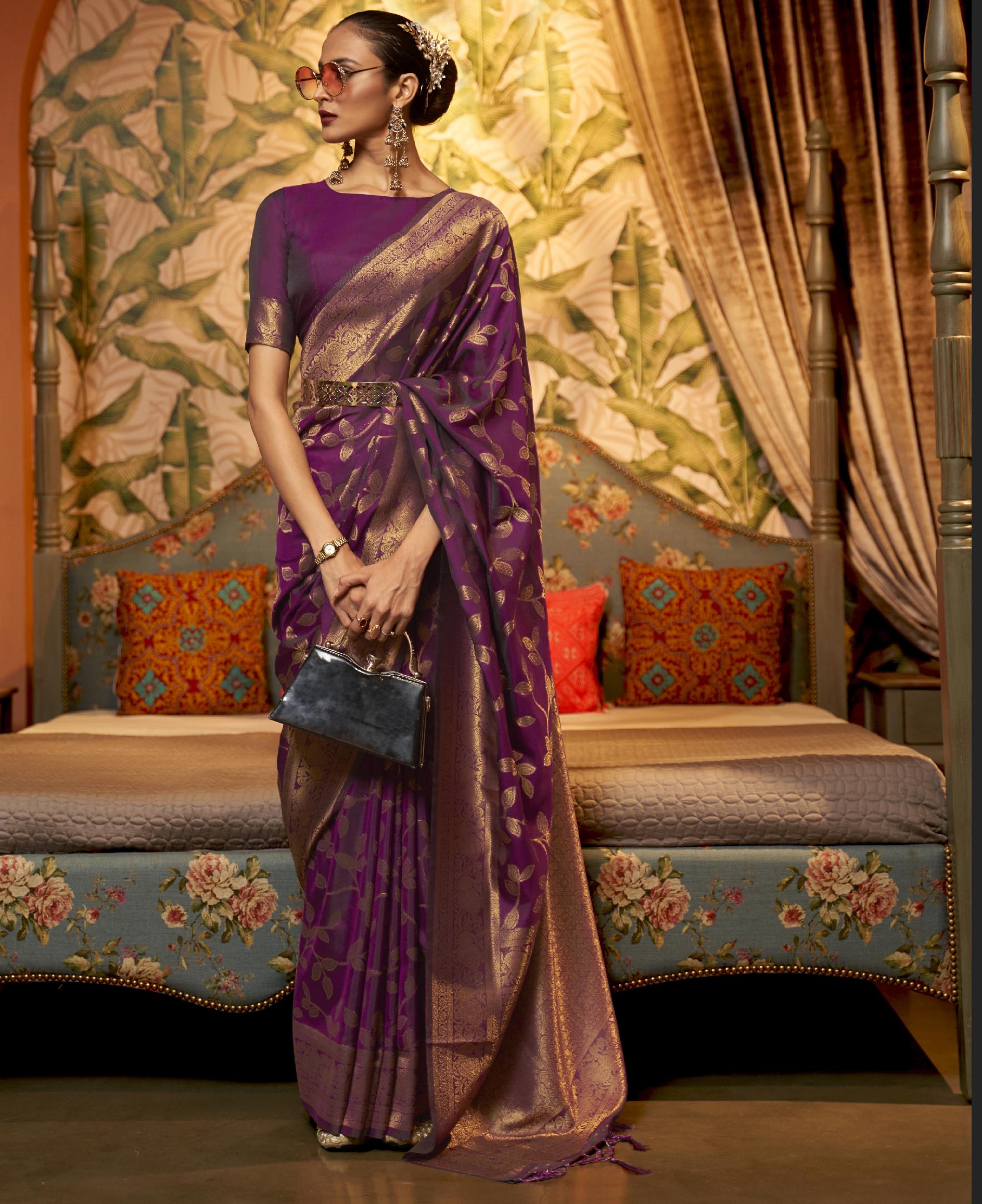 Silk Banarasi Blouse Design Latest Designer Saree