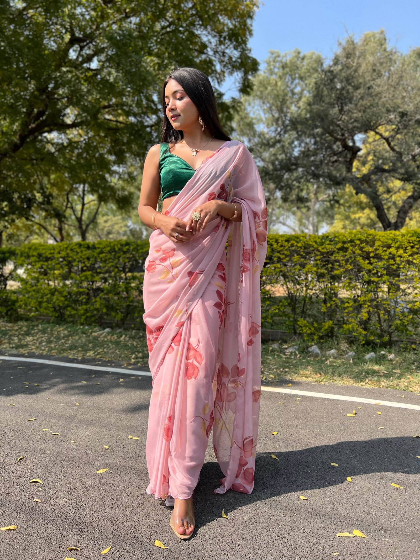 Light Green Designer Saree – Panache Haute Couture