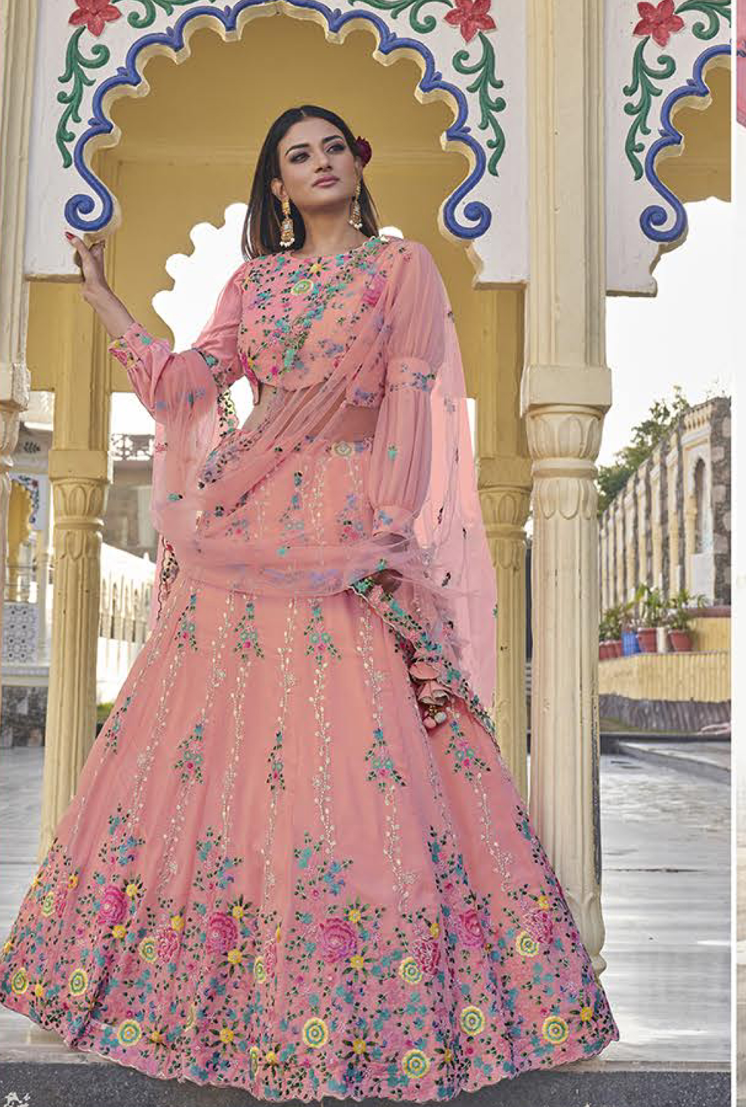 Pink Wedding Designer Lehenga Choli buy online -