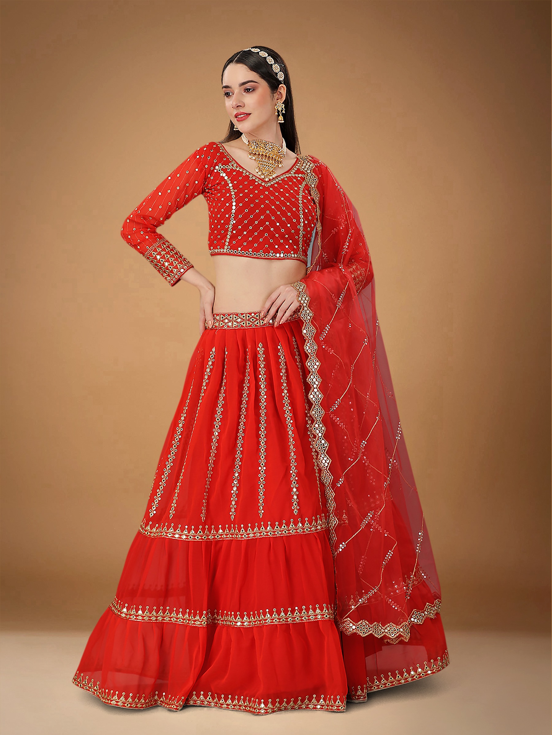Sabyasachi Inspired Red Color Wedding Lehenga Set | Latest bridal lehenga,  Indian wedding dress red, Indian bridal dress