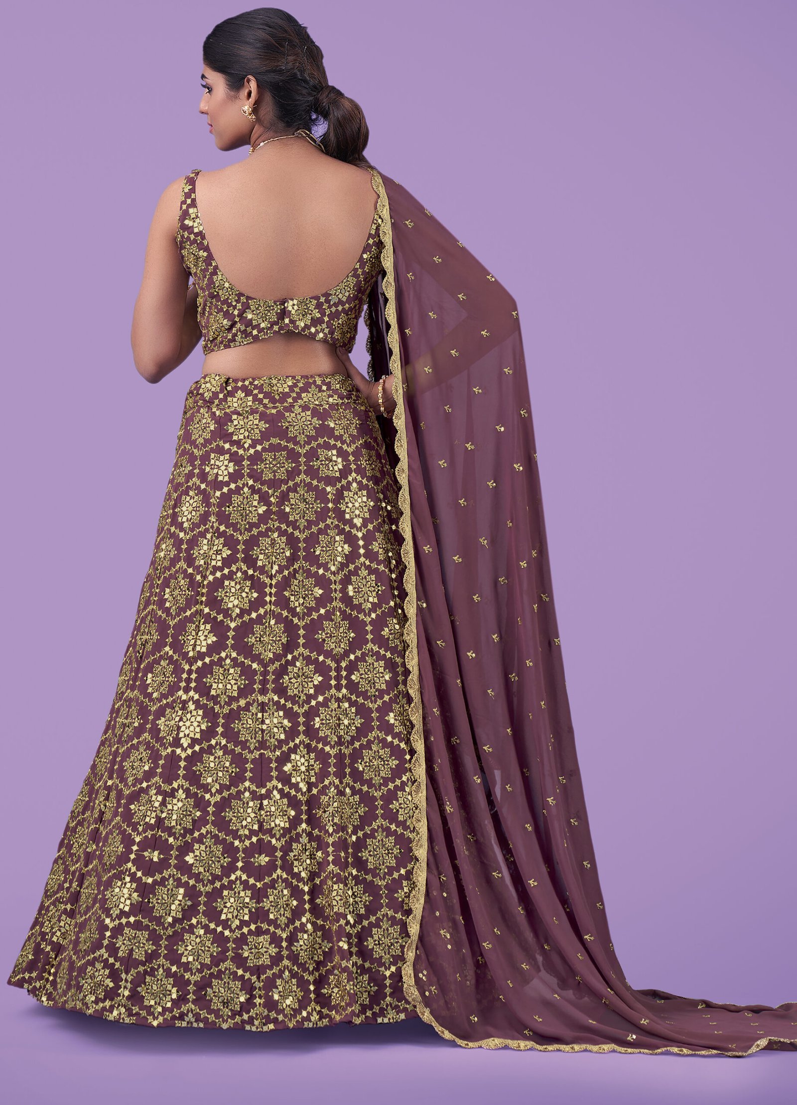 Brown Lehenga - Buy Latest Brown Color Lehenga Choli Online