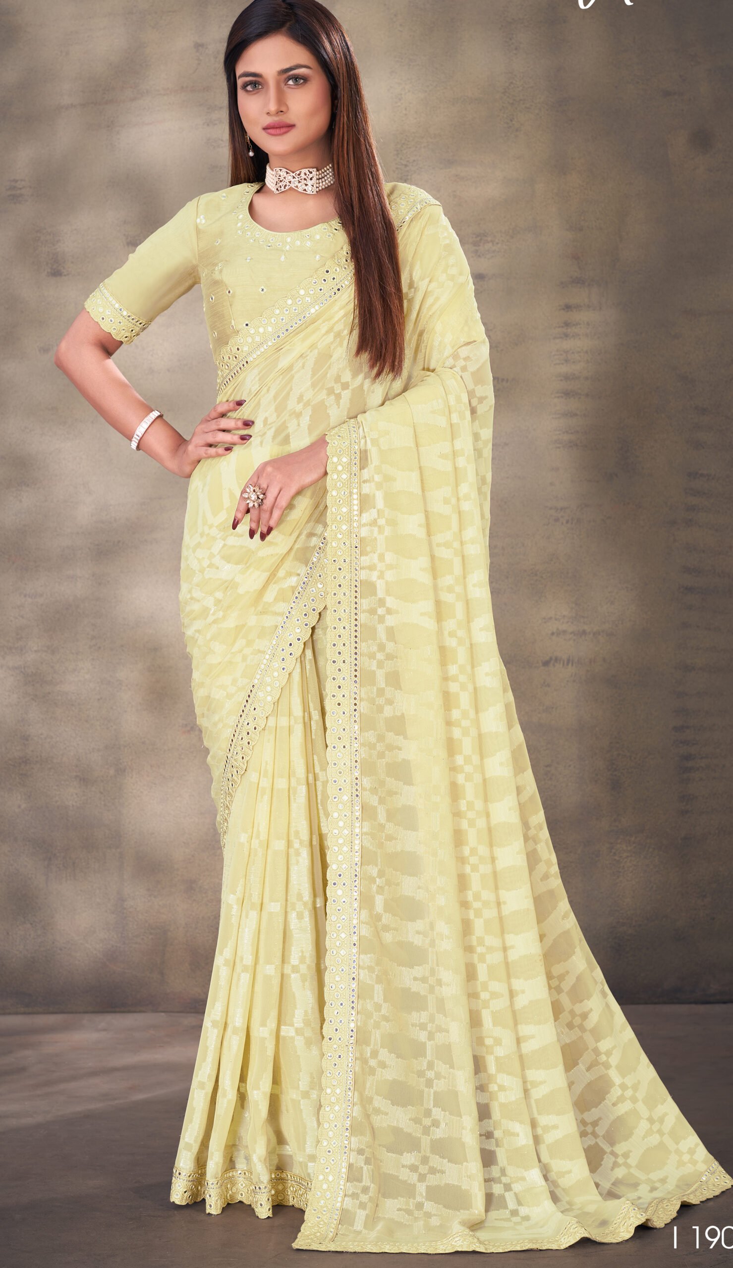 Buy Bong ButiQ Floral Print Chanderi Tissue White, Yellow Sarees Online @  Best Price In India | Flipkart.com