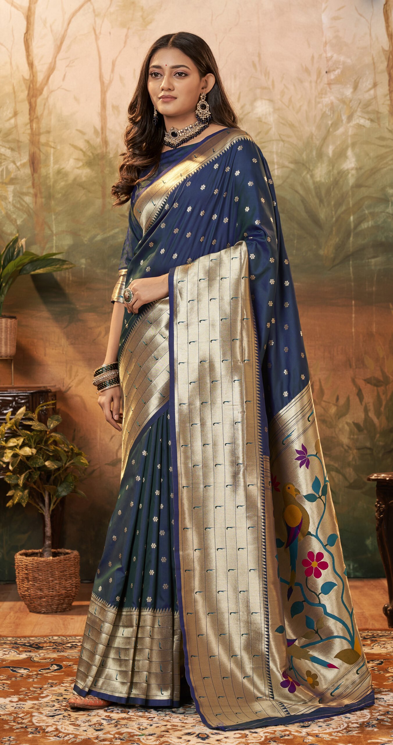 The Munga Crape silk saree with rich zari foil pallu - dvz0003672