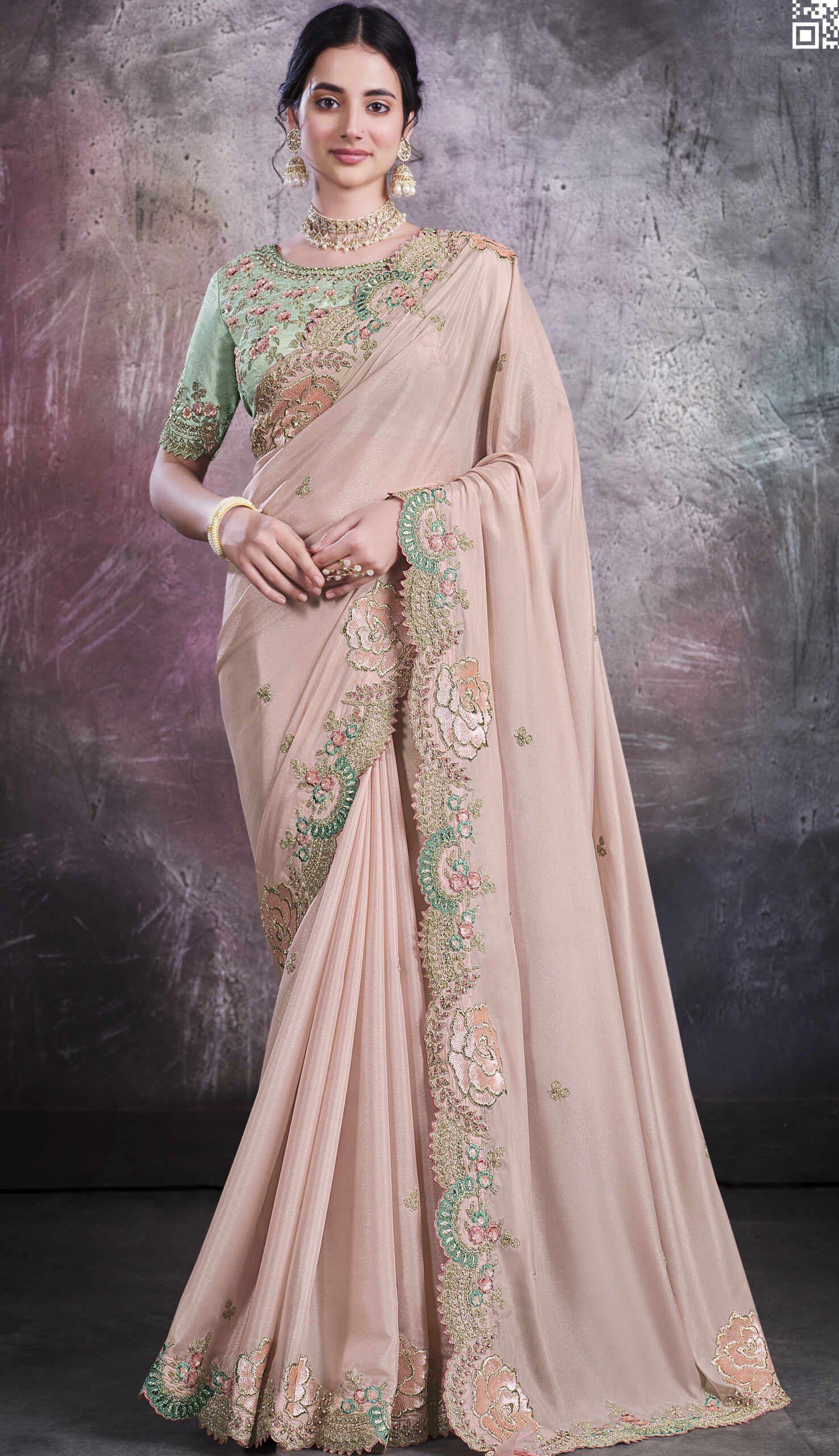 Update more than 147 pink colour saree with blouse latest - vietkidsiq ...