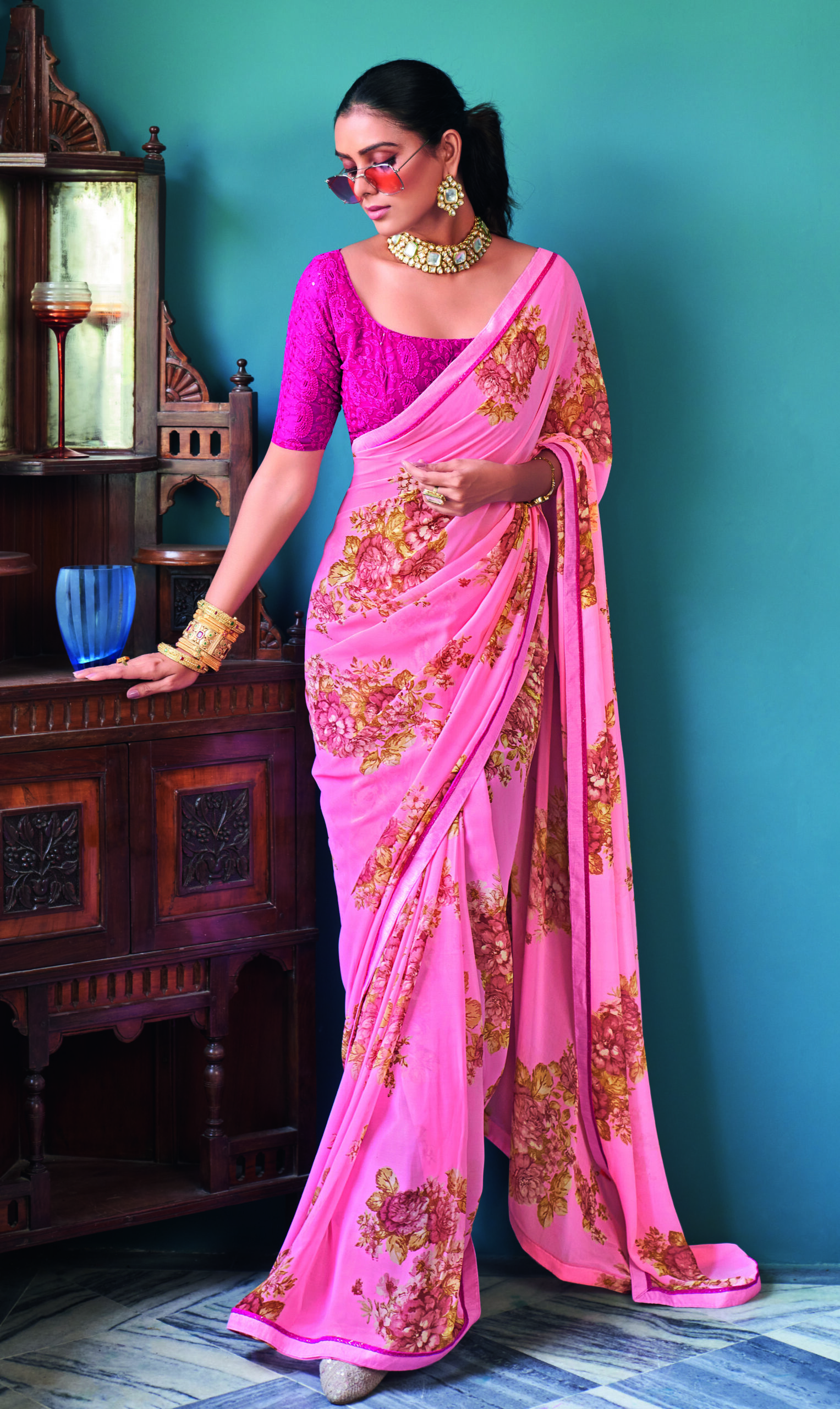 https://www.shahifits.in/wp-content/uploads/2023/04/Lightweight-Saree-for-Party-in-Pink-Saree-Everyday-Wear-scaled.jpg