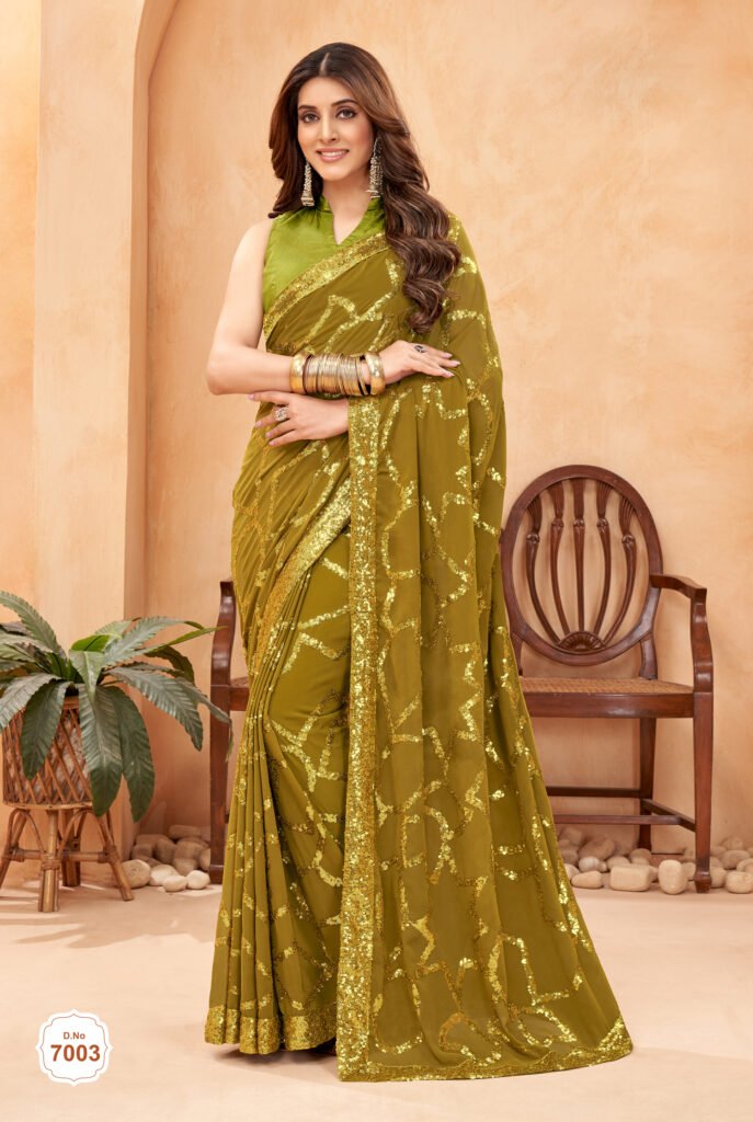 Buy Pure Banarasi Georgette Sarees Online @ Best Price | Nalli