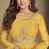 Yellow Gown Dress for Haldi Indian Wedding Reception Gown