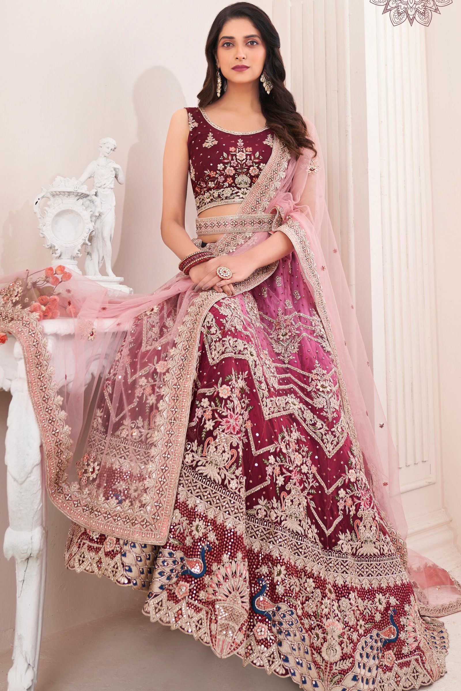 Buy Trendy Lehenga - Wedding Reception Excellent Sky Blue Lehenga – Empress  Clothing