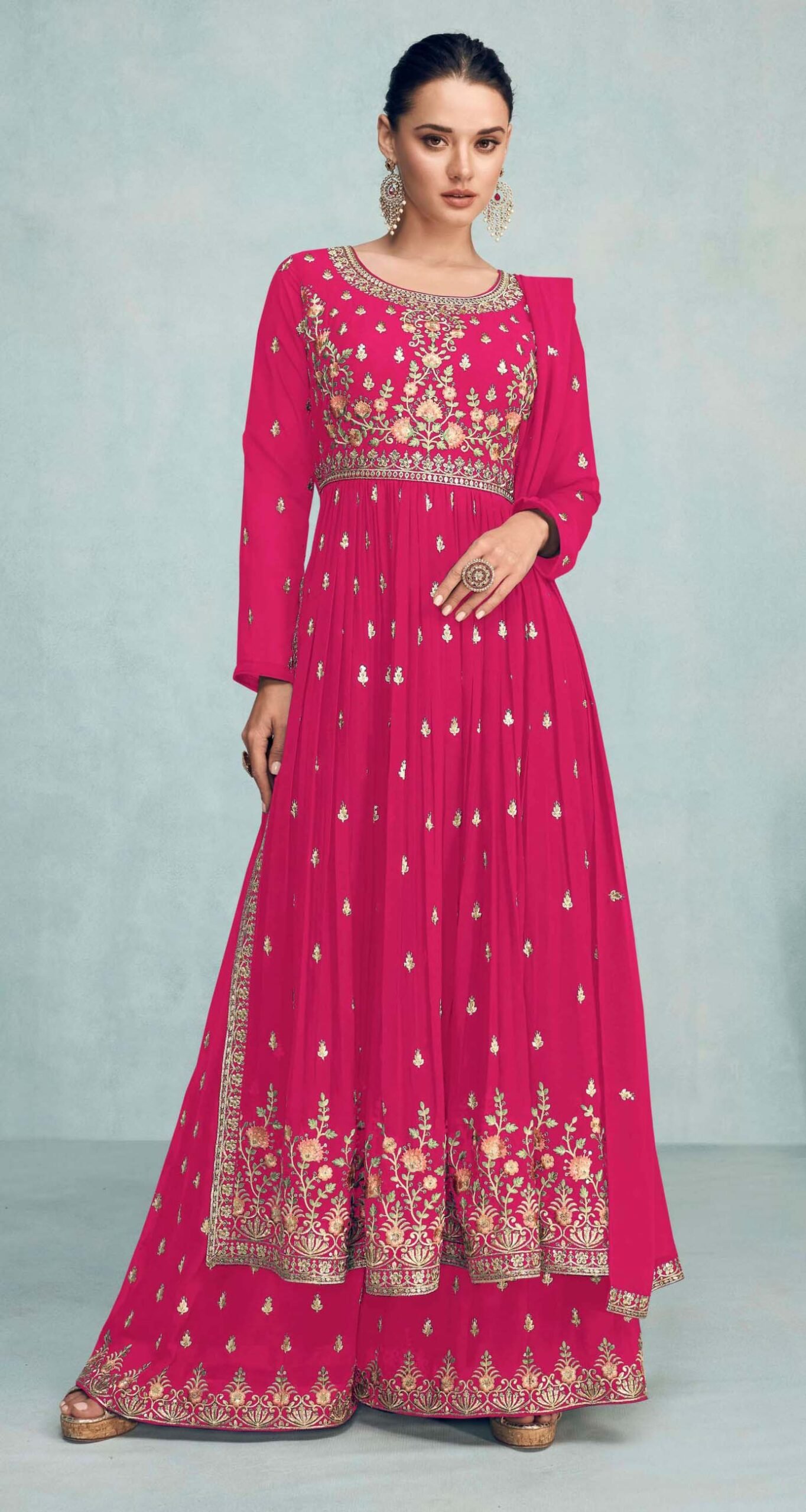 Stitched Georgette Girls Naira Cut Suit, Feature : Easy Washable, Occasion  : Party Wear at Best Price in Kolkata