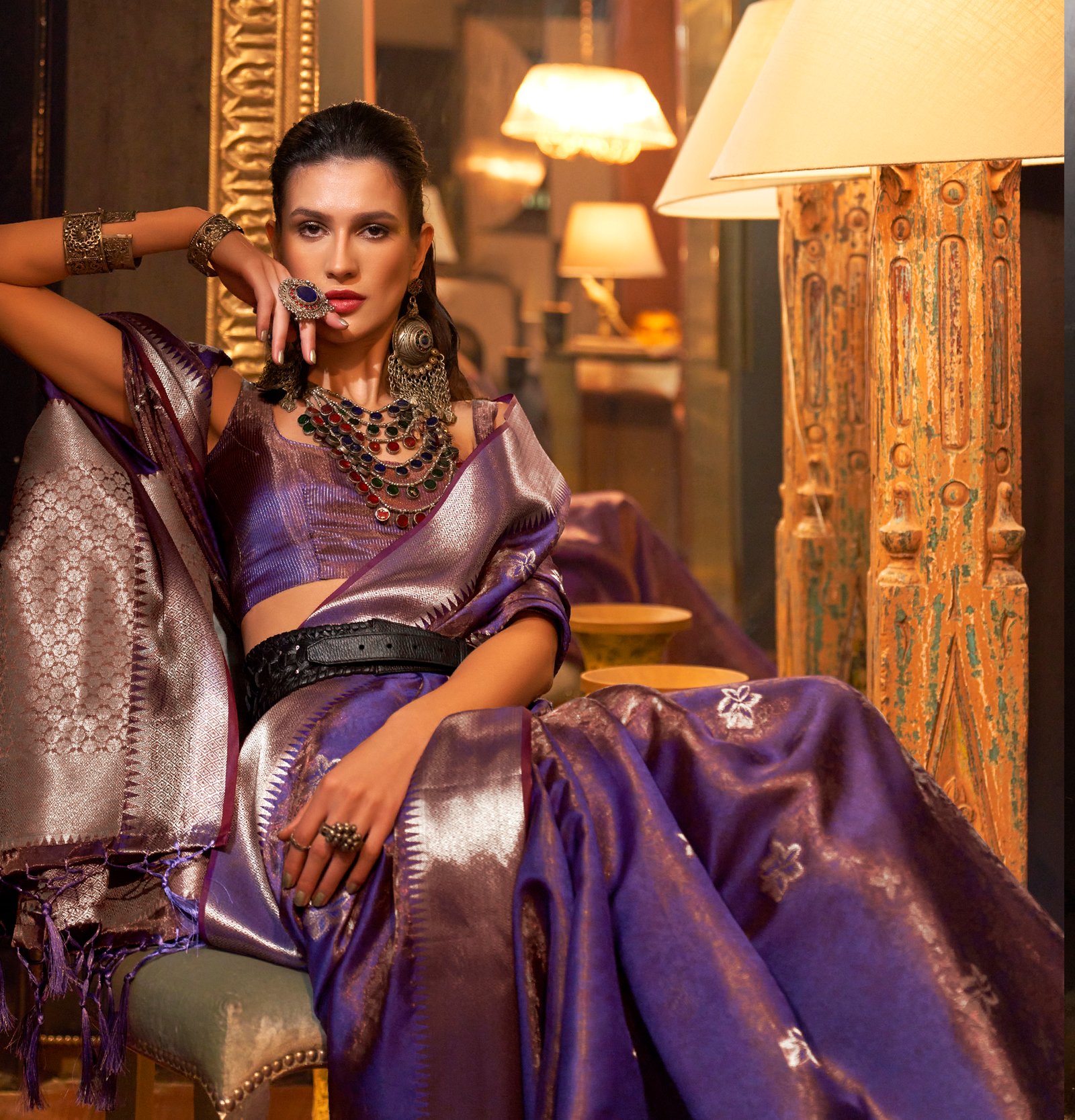 Party wear silk saree online best sale