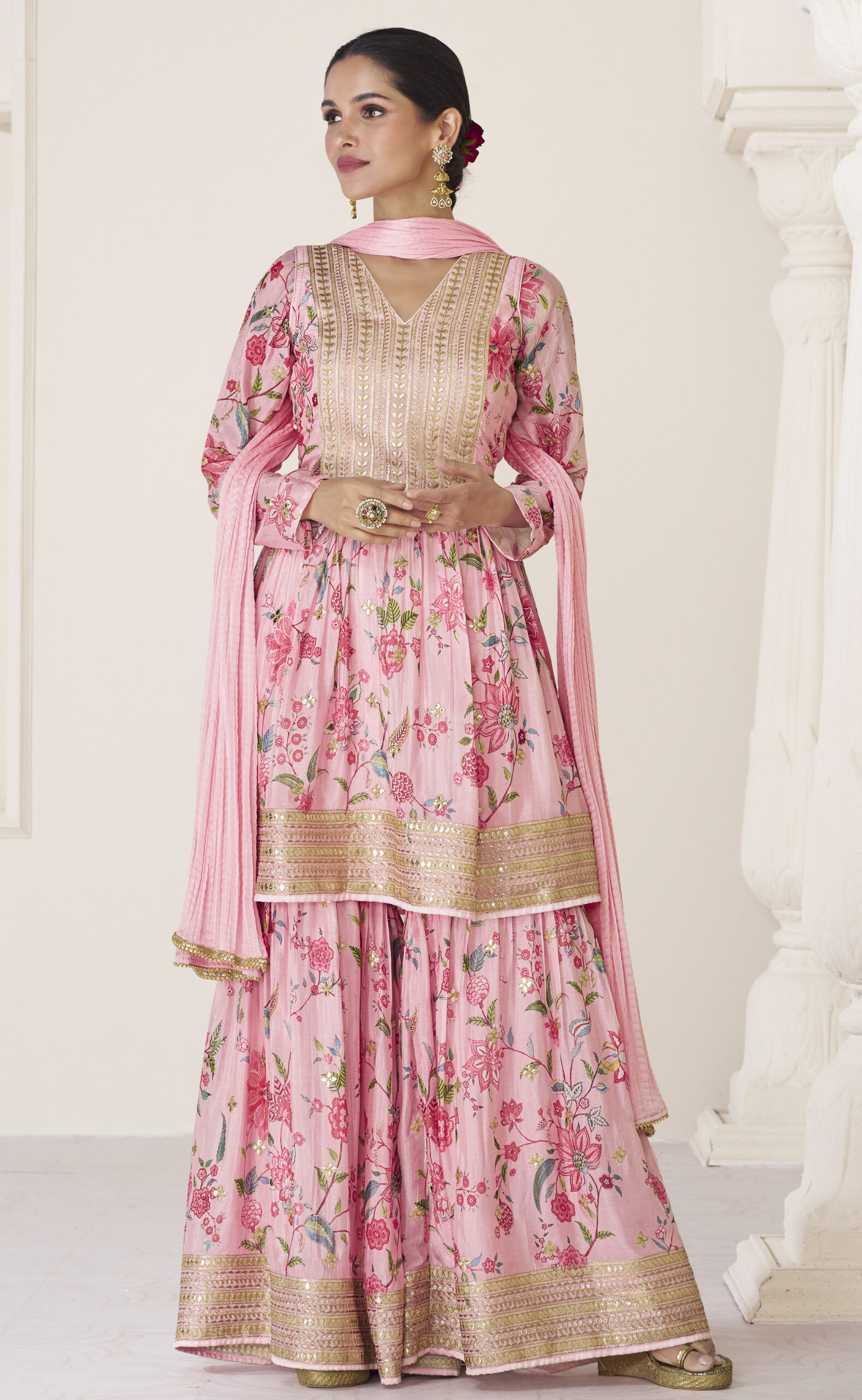 New Salwar Suit Patterns for Ladies in Pink Colour