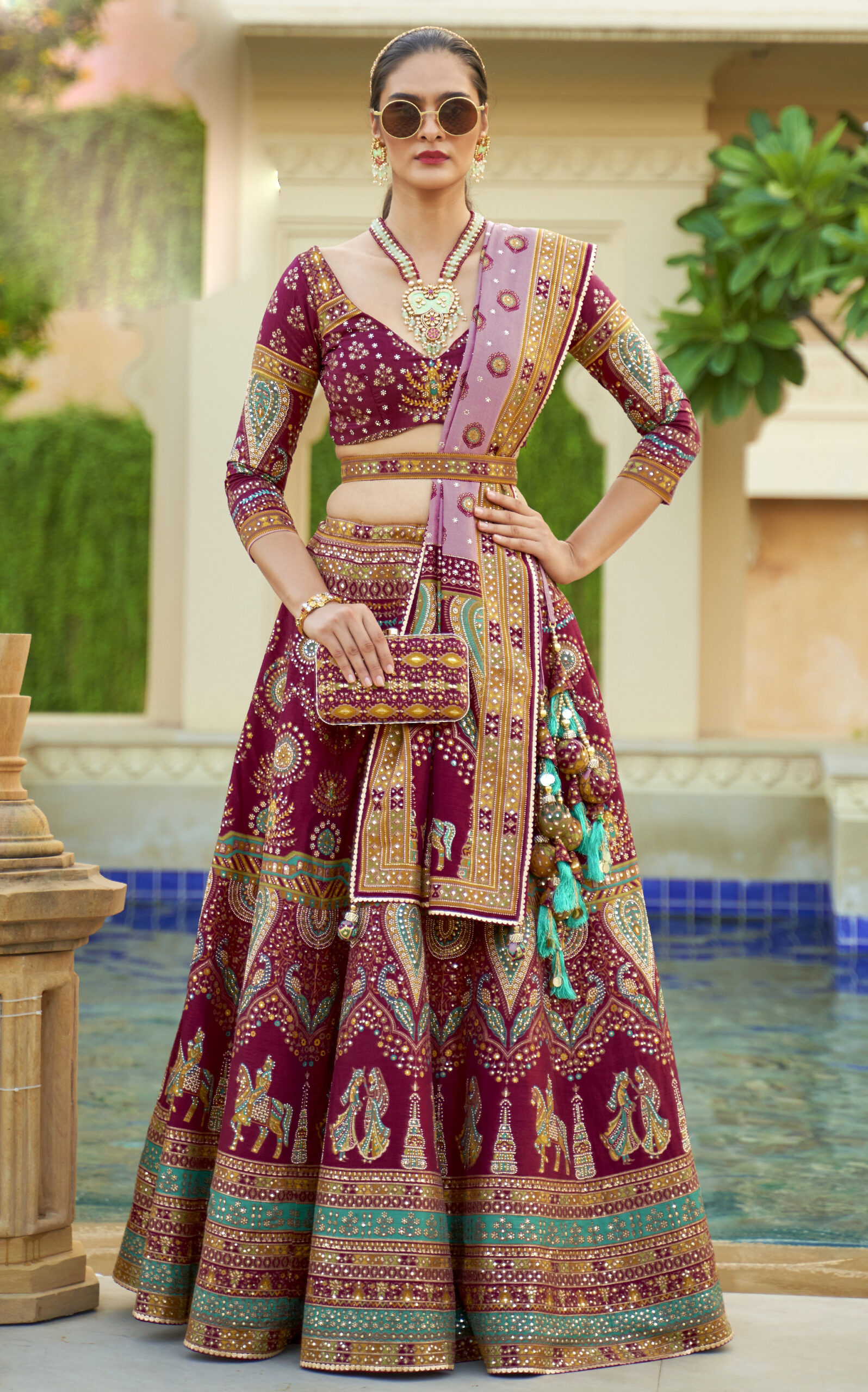 Buy Heavy desinger Bridal Lehenga Choli Design Nb 40 at Rs. 4999 online  from Surati Fabric designer lehenga : SF-1019-40