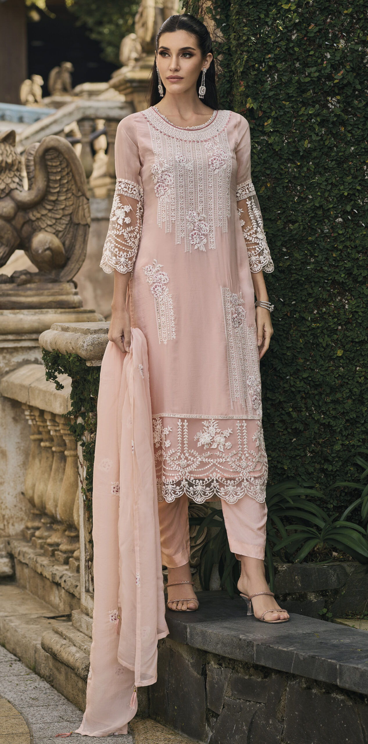 https://www.shahifits.in/wp-content/uploads/2023/09/Designer-Heavy-Silk-Readymade-Pant-Suit-Peach-Colour-scaled.jpg