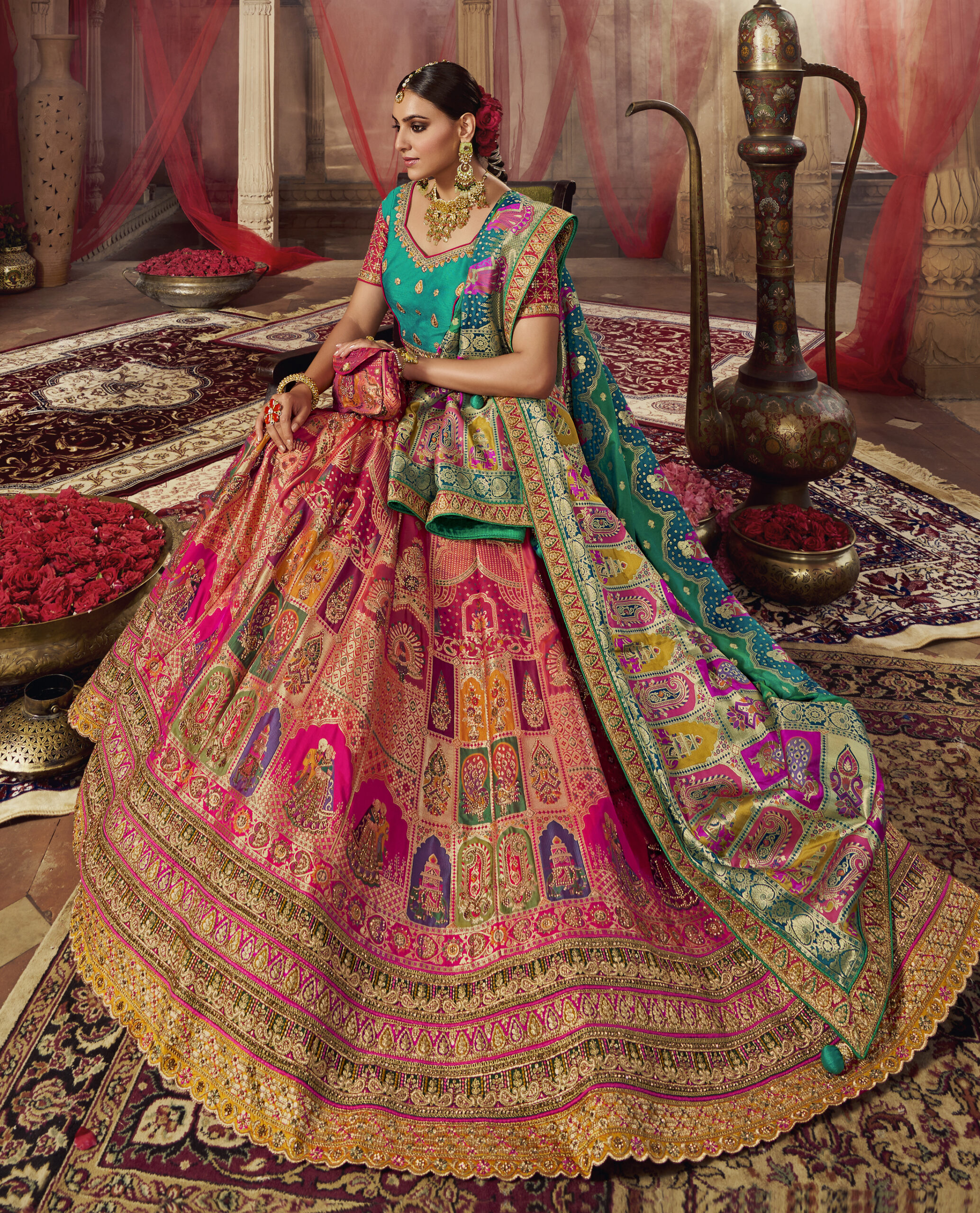Rajasthani Traditional Jaipuri Roop Sukun Designer Lehenga Choli at Rs  4595.00 in Surat | ID: 26871702188