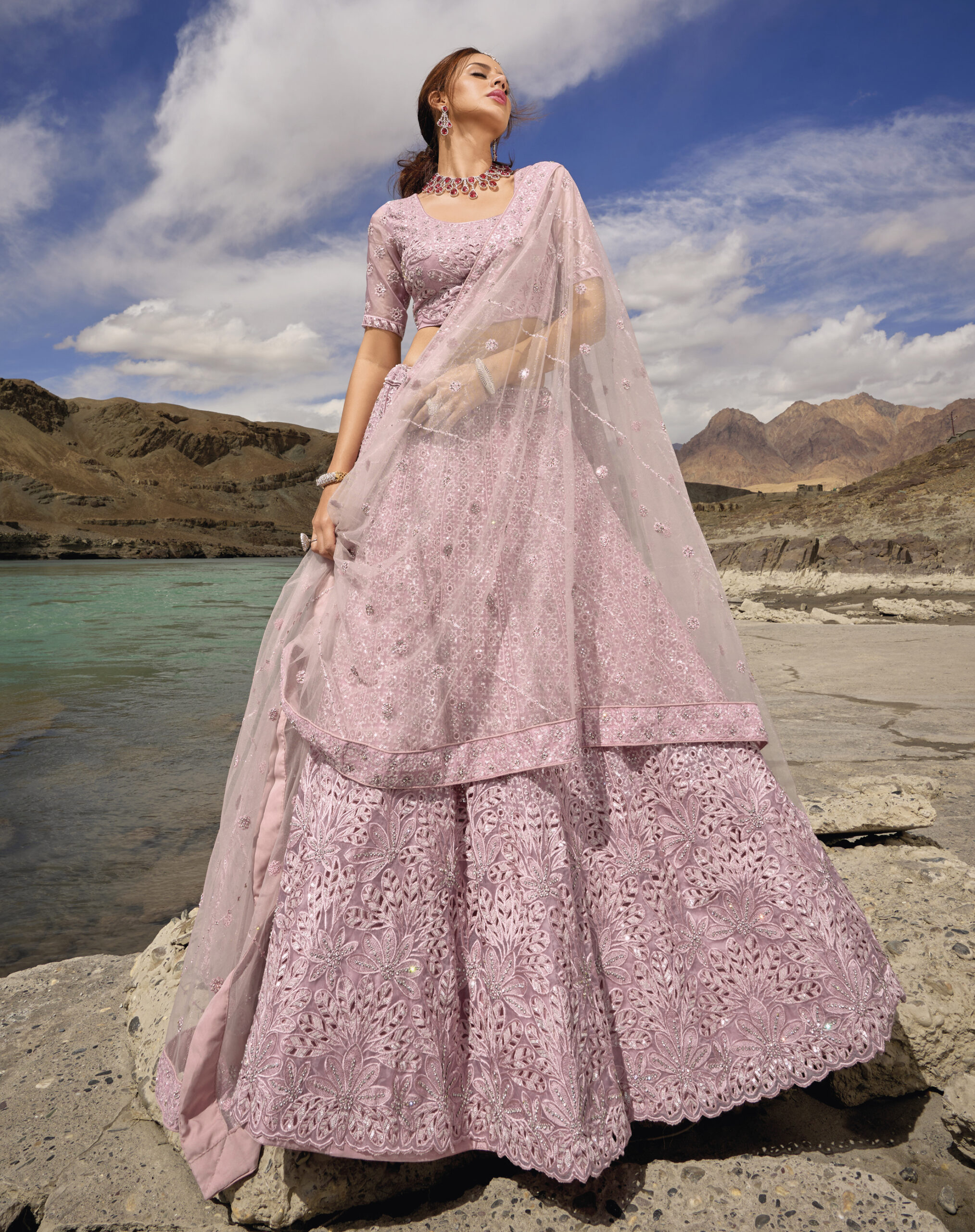 Latest Simple Unique light pink lehenga choli for Indian bridal look |  Party wear lehenga, Designer lehenga choli, Designer bridal lehenga choli