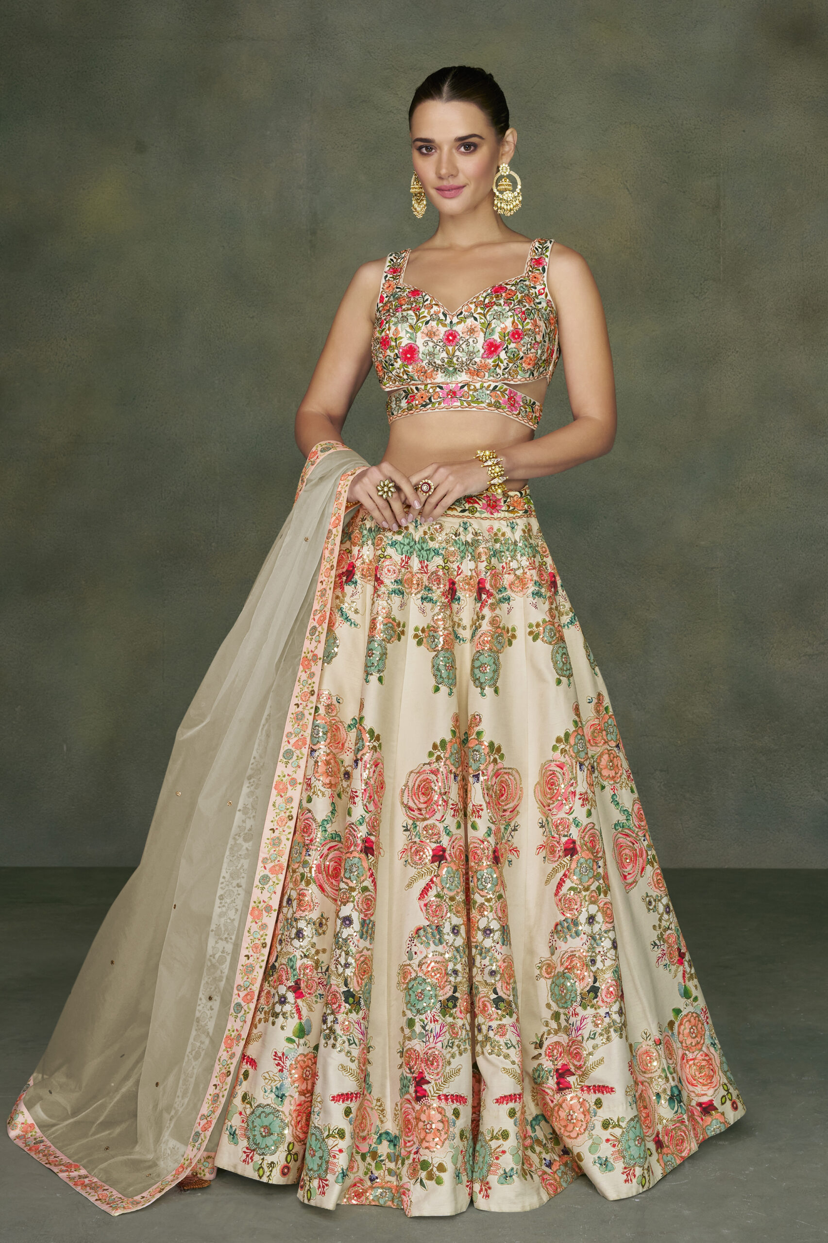 Indian Bridal Wear - Brianna Black and Gold Lehenga by B Anu Designs