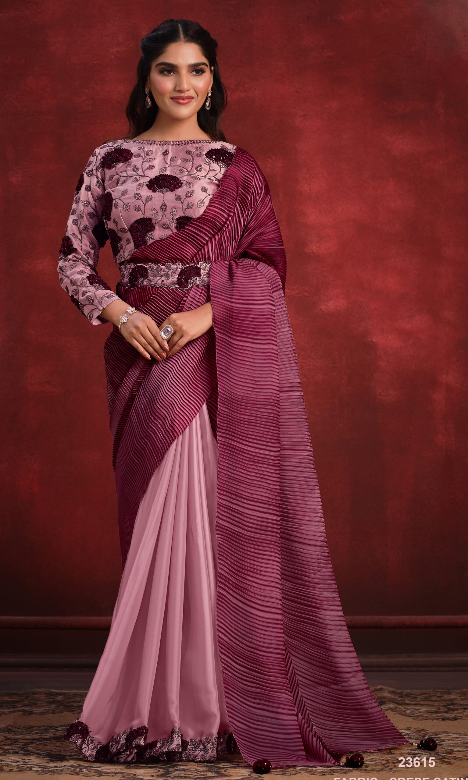 Royal Bridal Look in Saree Luxury Designer Saree with Belt