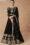 Black Reception Dress Anarkali Suit Reception Gown