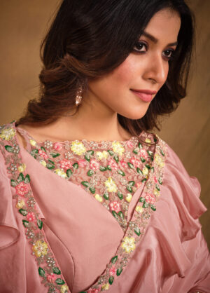 Designer Saree for Wedding in Pink Saree