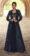 Indo Western Dress with Long Jacket for Party Wear in Navy Blue Colour