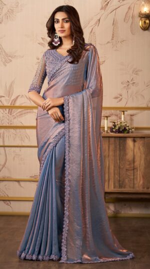 Ivory Desinger Saree with Designer Blouse for Party Wear Saree