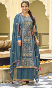 Latest Punjabi Suit Design Photos Blue Salwar Suit