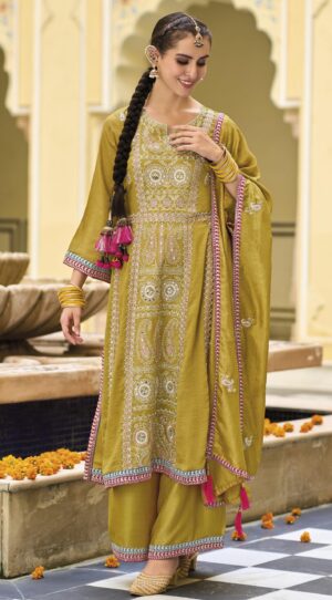 Latest Punjabi Suit Design Photos Yellow Salwar Suit