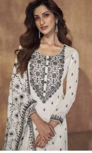 Off White Salwar Suit Stitched Kurta Set