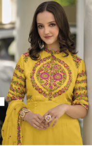 Punjabi Suit for Haldi Function Yellow Suit Design