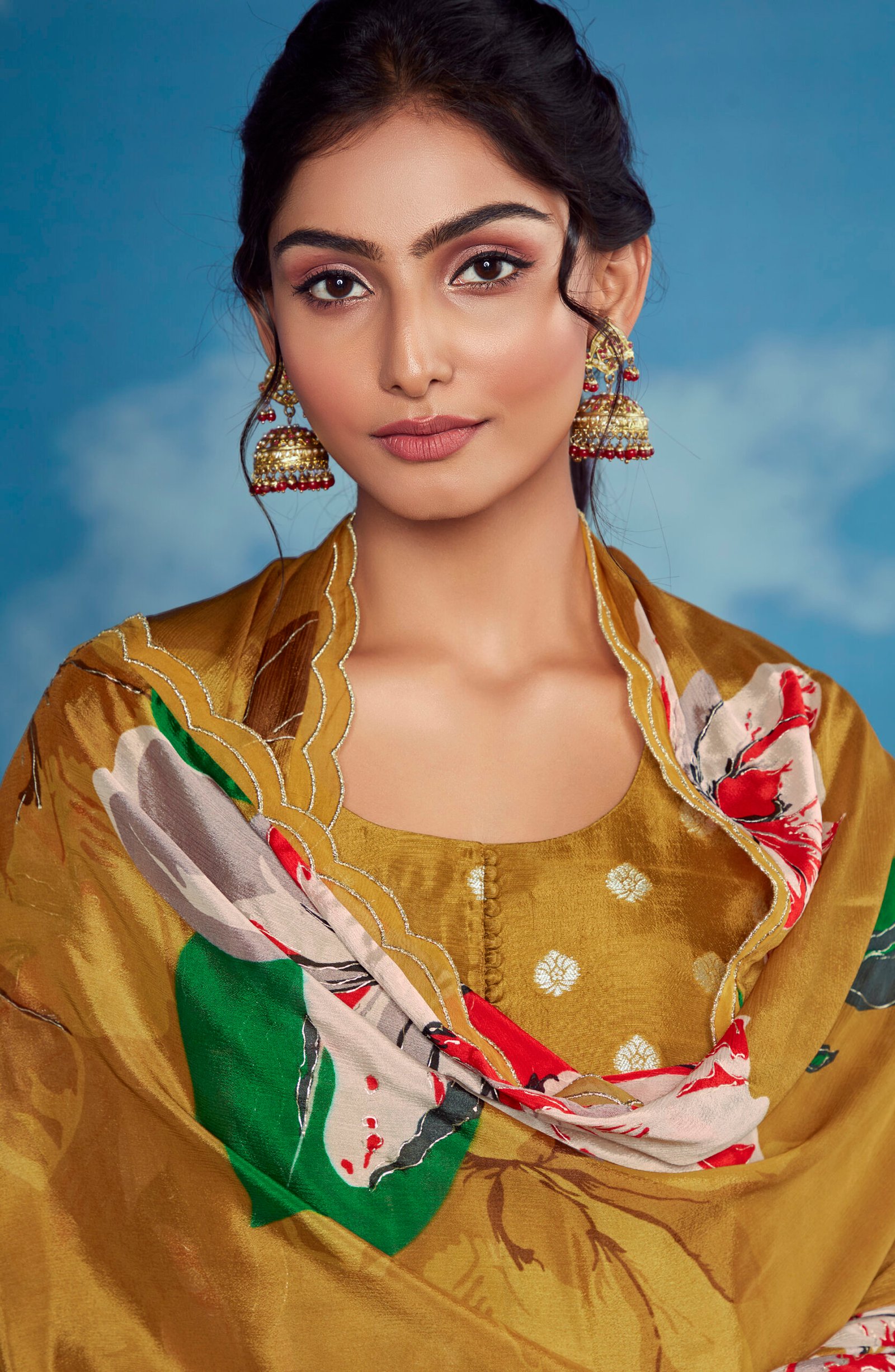 Indian Designer Party Wear Suits for Female Yellow Salwar Suits