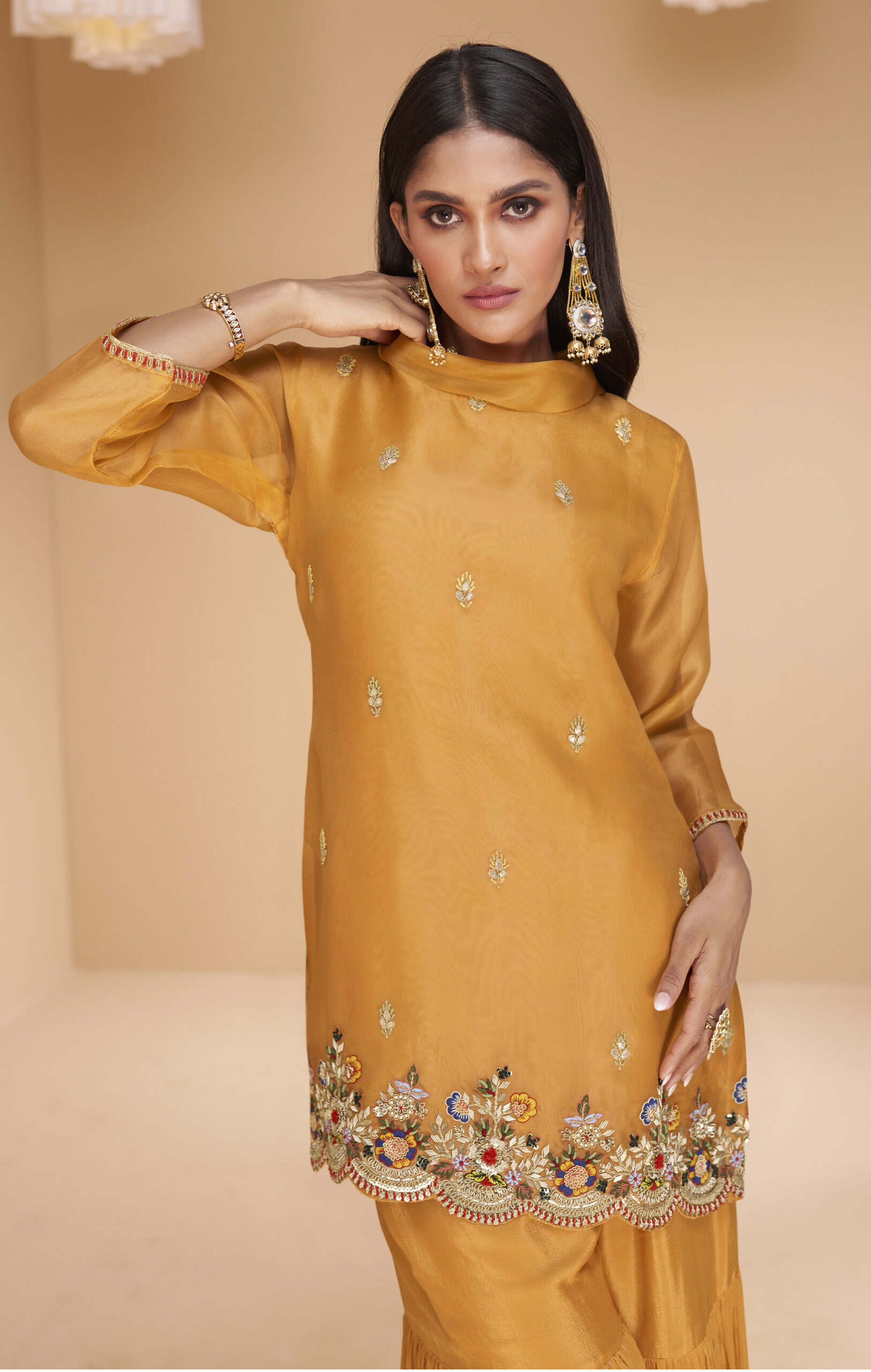Buy Yellow Sharara Dress For Haldi for Women Online from India's Luxury  Designers 2024