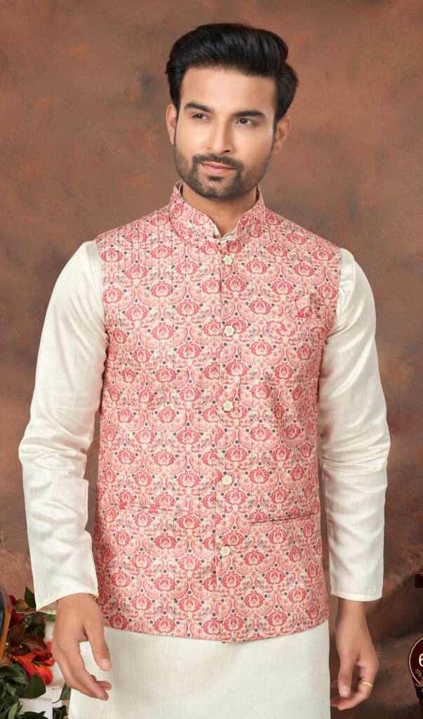 Men's Black Button Closure Nehru Jacket Marriage Groom Wedding main image 0