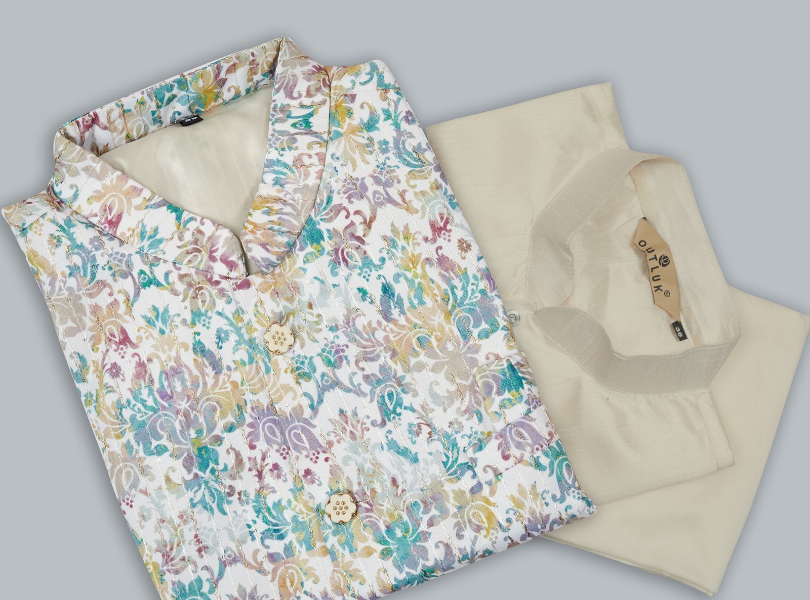 Nehru Jacket for Wedding Kurta Pajama Blue Jacket Set