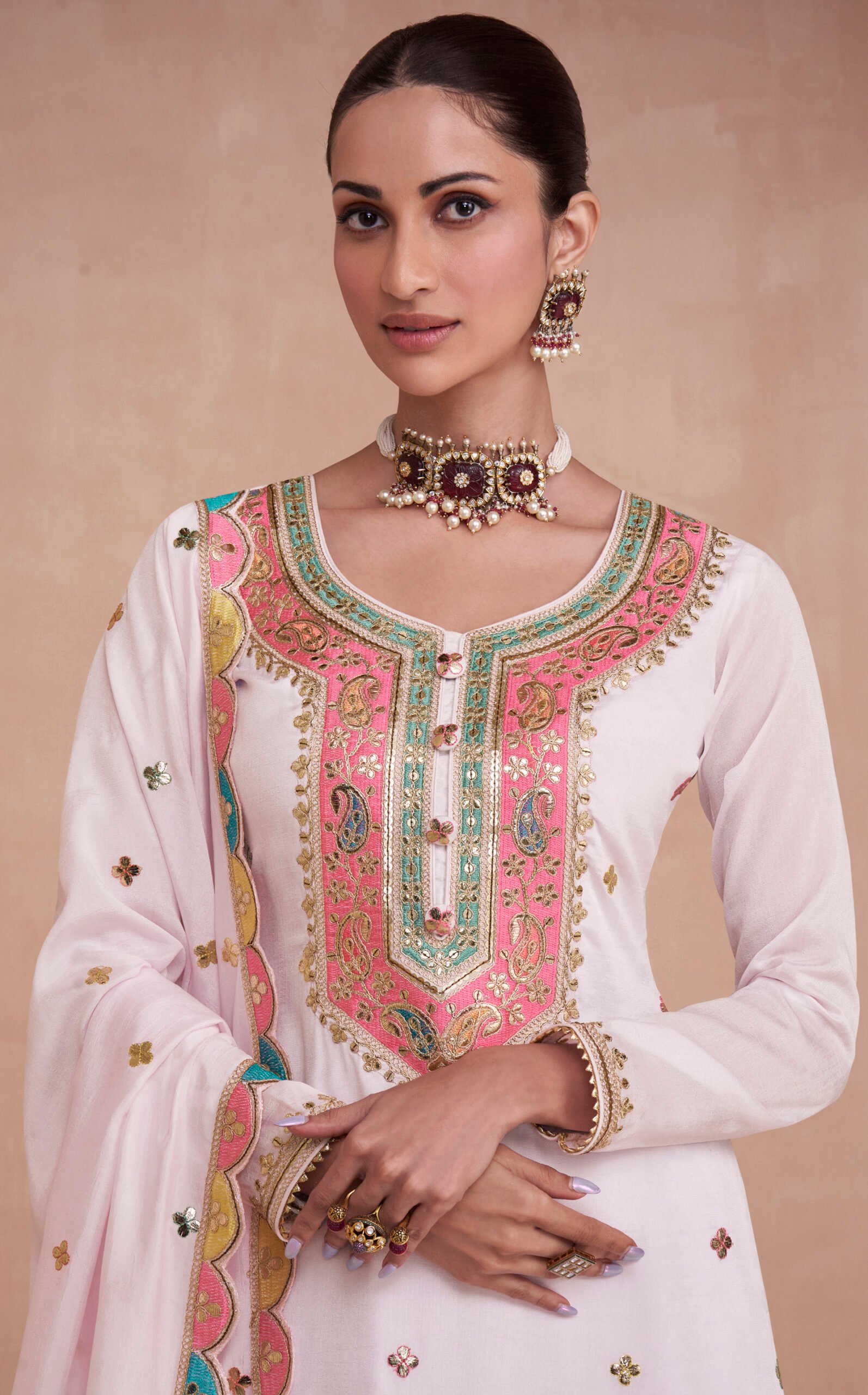 Party Wear Long Kurta with Floor Length Kurta Skirt Style