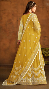 Yellow Gown for Haldi Outfit