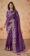 Party Wear Heavy Purple Saree for Wedding Wine Saree