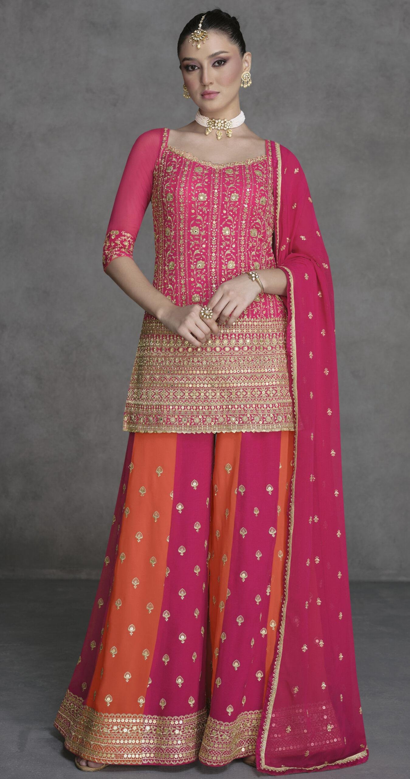 Pink Sharara Suit for Wedding Pakistani Wedding Sharara Suit