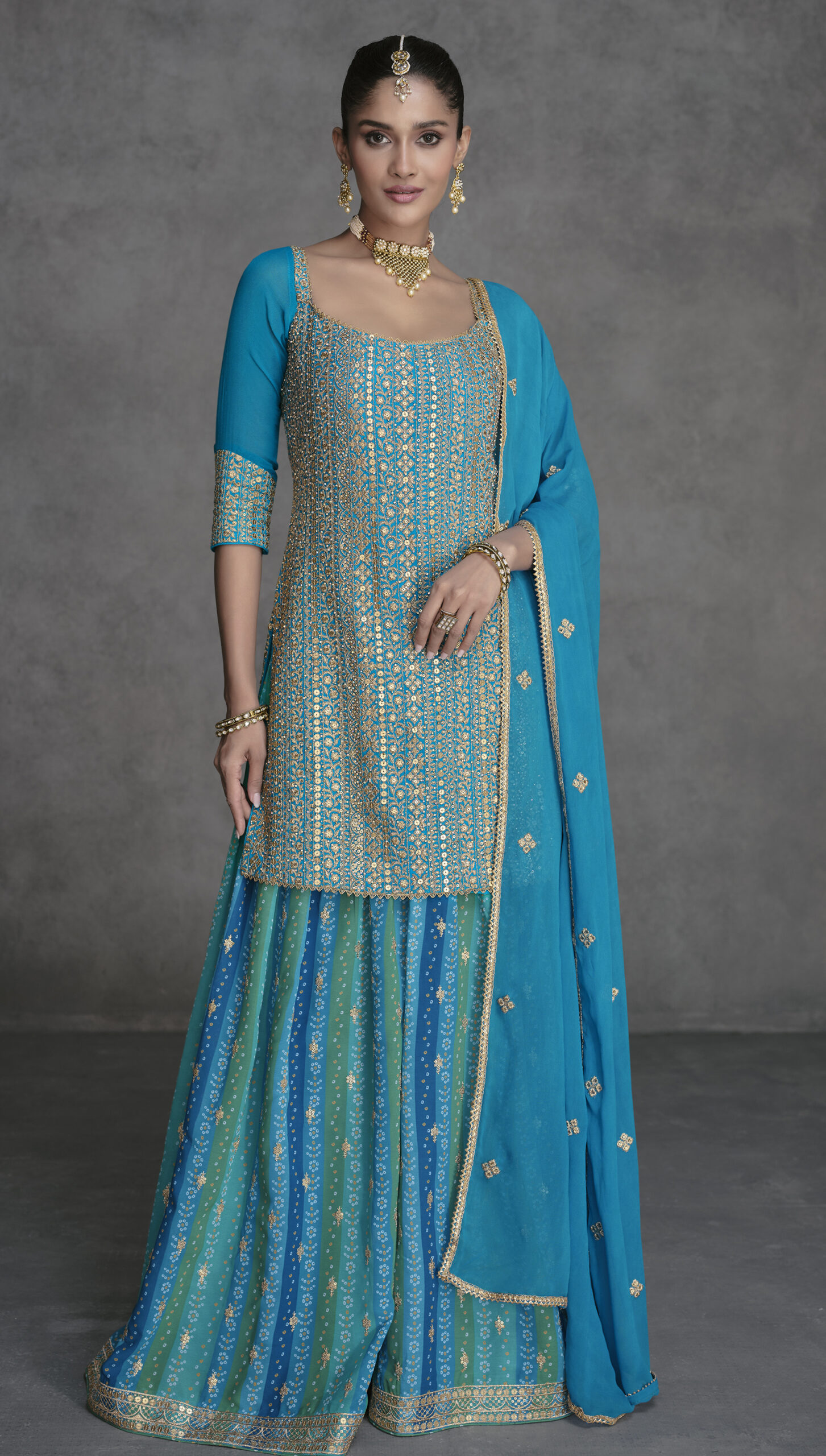 Party Wear Salwar Suit for Ladies - Shahi Fits