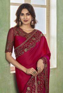 Designer Chiffon Silk Saree for Party Wear 2024