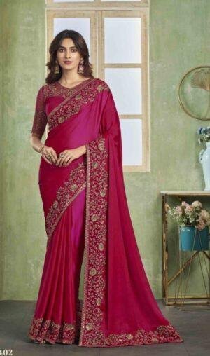 Designer Chiffon Silk Saree for Party Wear 2024