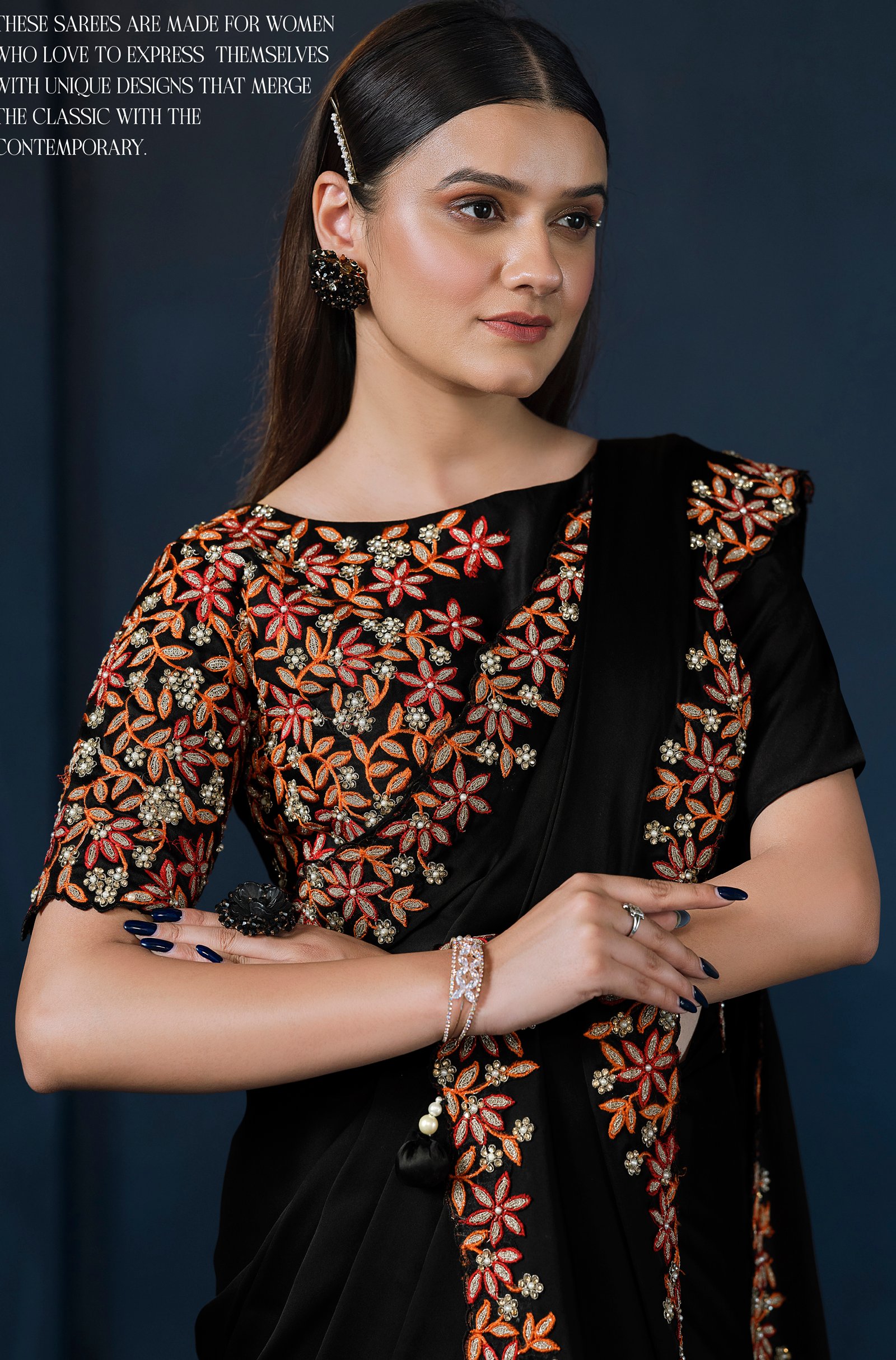 Designer Saree for Brothers Wedding with Designer Blouse