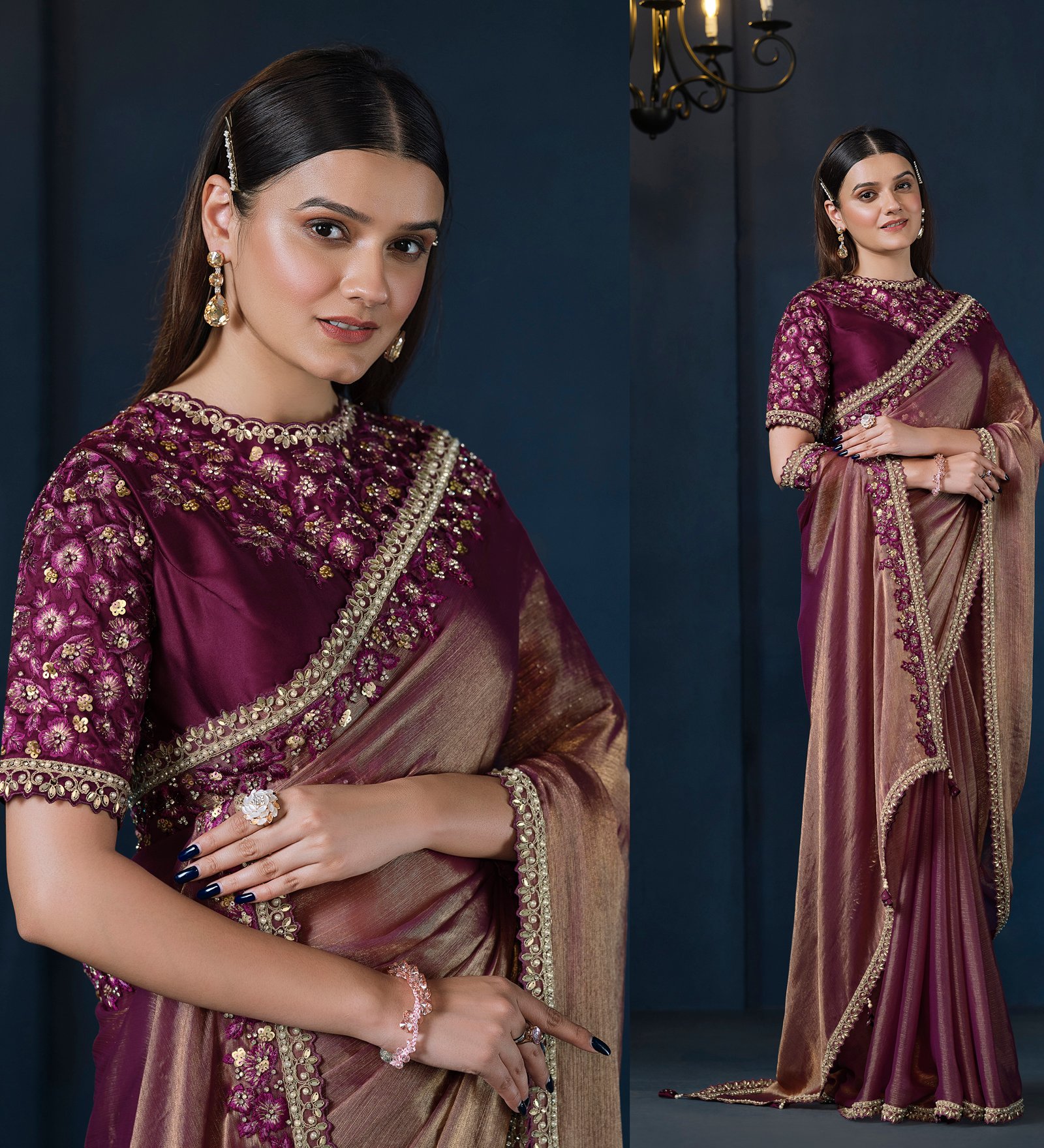 Designer Saree for Brothers Wedding Bridal Saree